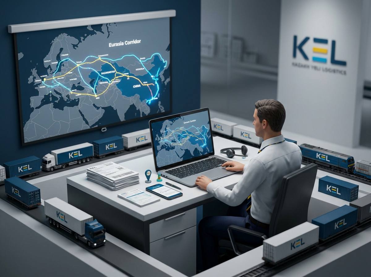 Менеджер отдела перевозок работает с картой международных маршрутов